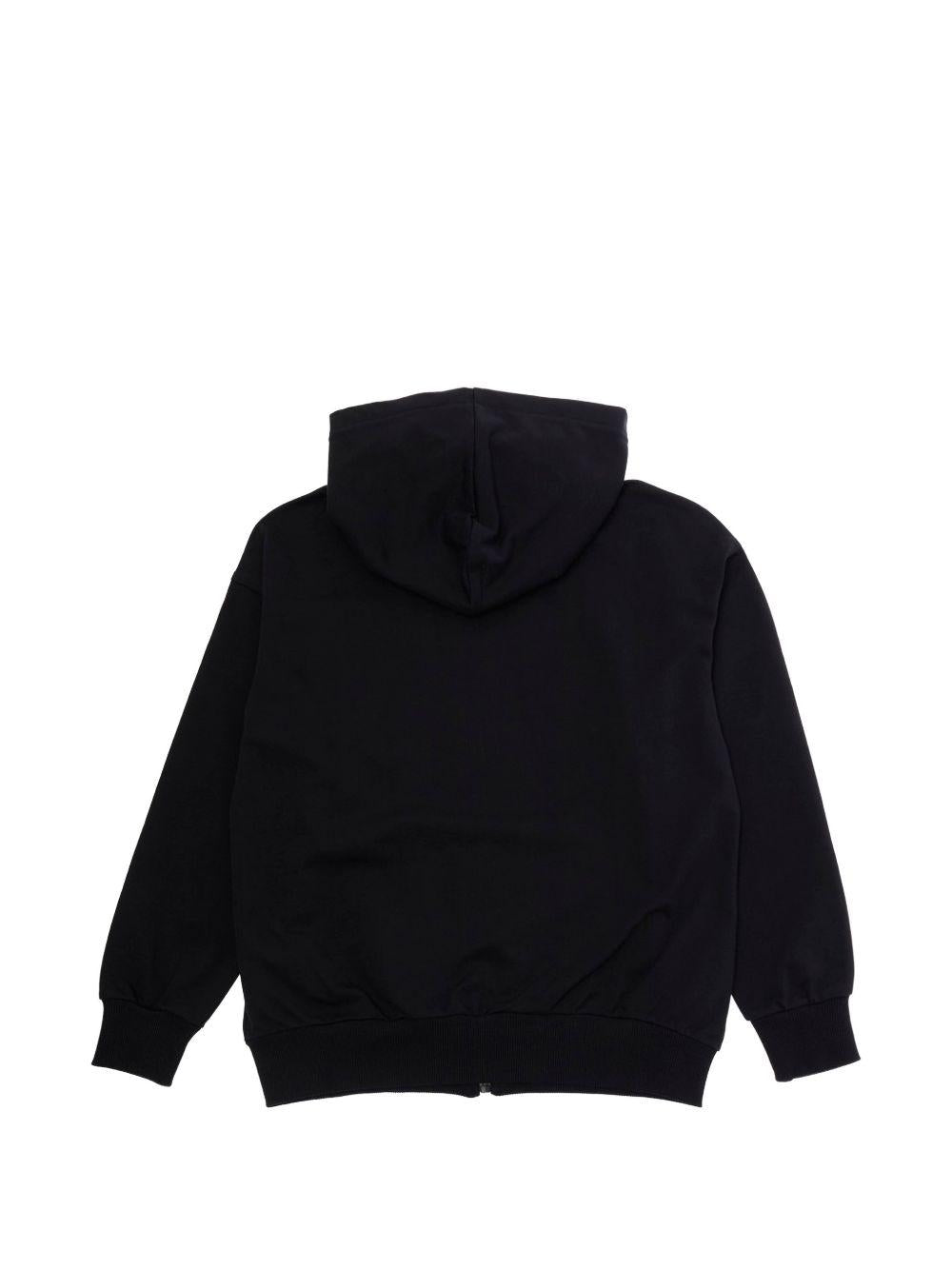 Felpa per bambino Moschino Kids nera con motivo Teddy Bear HUF09TLCA19 60100 MOSCHINO KIDS