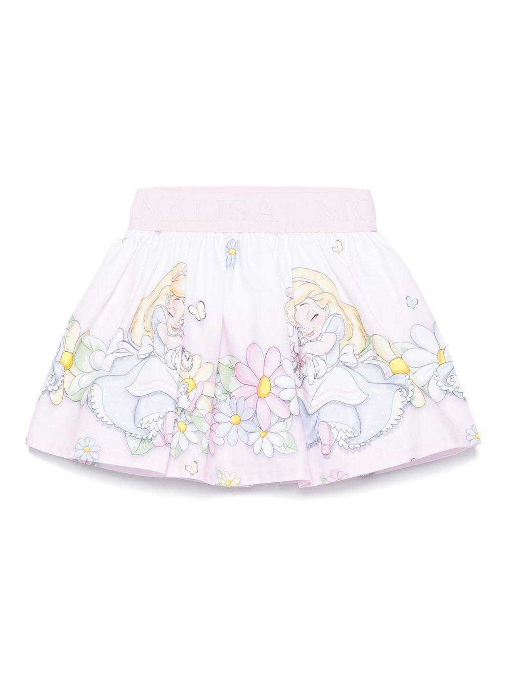 Gonna Alice MONNALISA x Disney per neonata Monnalisa rosa con fodera integrale 31E703 5660 9990 MONNALISA KIDS