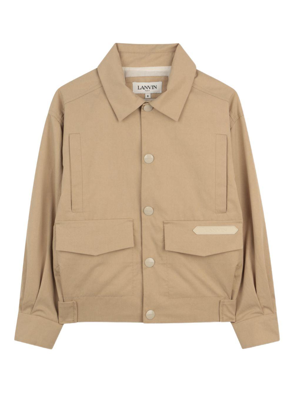 Giacca per bambino Lanvin Enfant marrone chiaro con tasche N30373 209 LANVIN KIDS