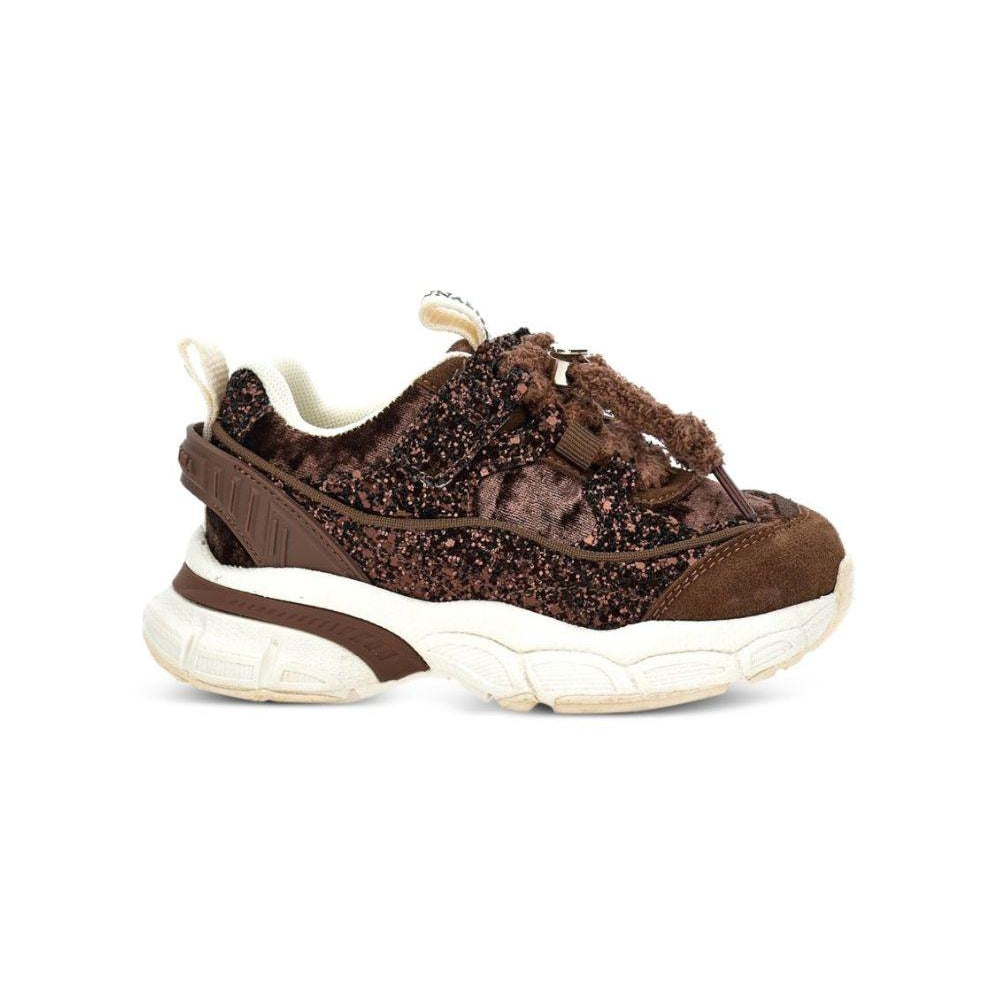 Sneakers per bambina Monnalisa Kids marroni con dettaglio glitter 8CH006 8773 0006 MONNALISA KIDS