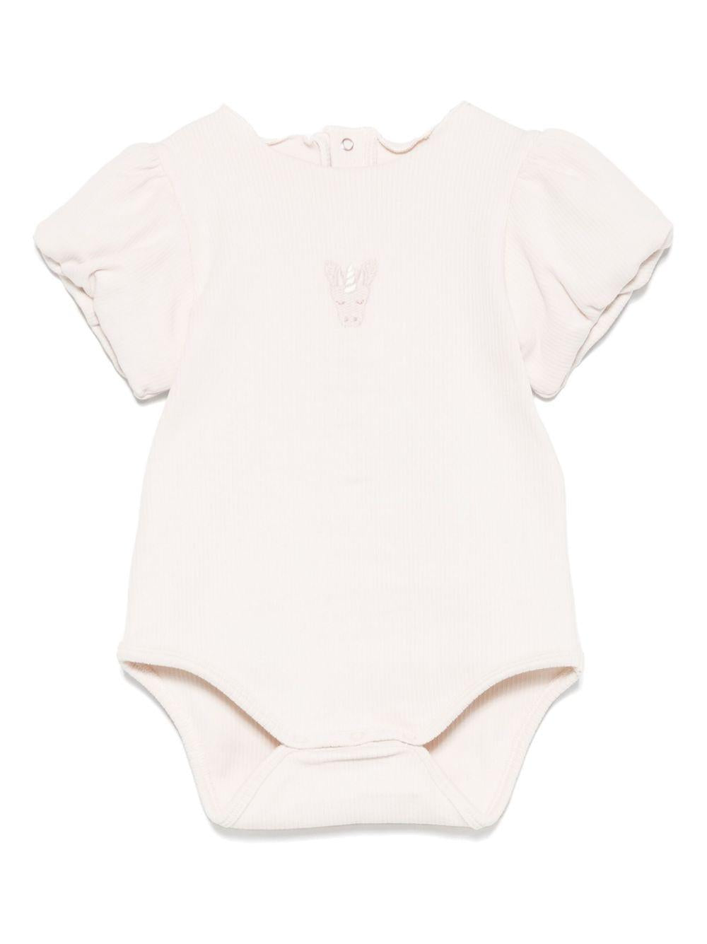 Body per neonata Donsje Nowie beige con motivo con ricamo 3032704 00001 DONSJE KIDS