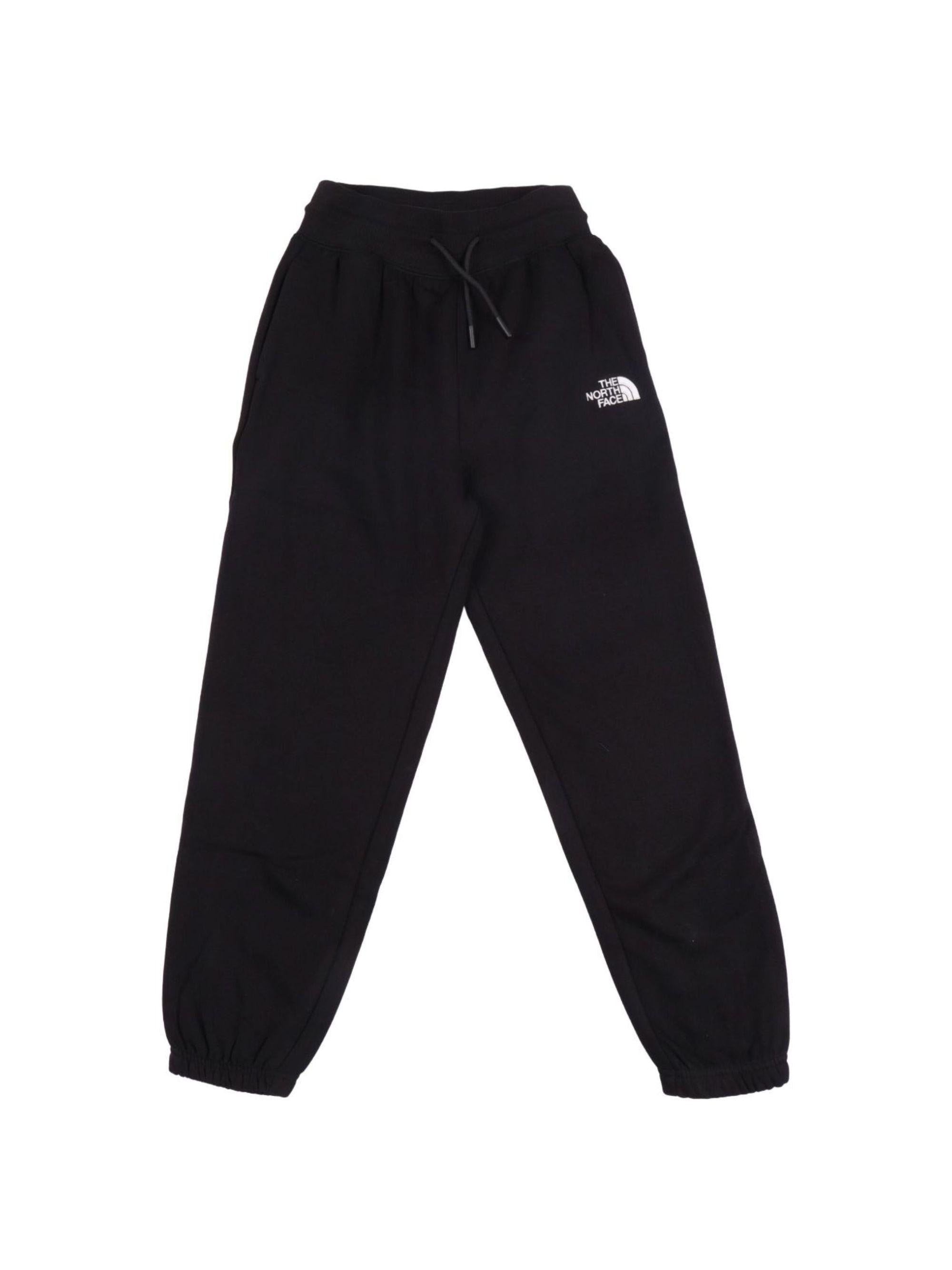 Pantaloni sportivi per bambino The North Face Kids neri con logo sul davanti NF0A8GR6 JK31 THE NORTH FACE KIDS