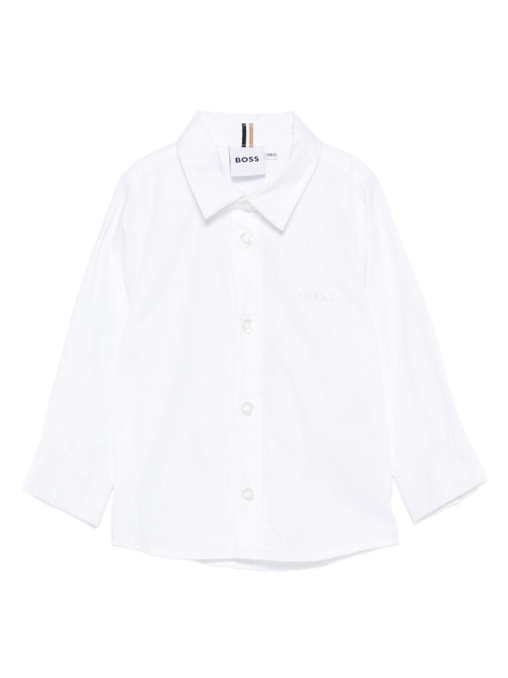 Camicia per neonato Boss Kids bianco con ricamo J52681 10P BOSS KIDS