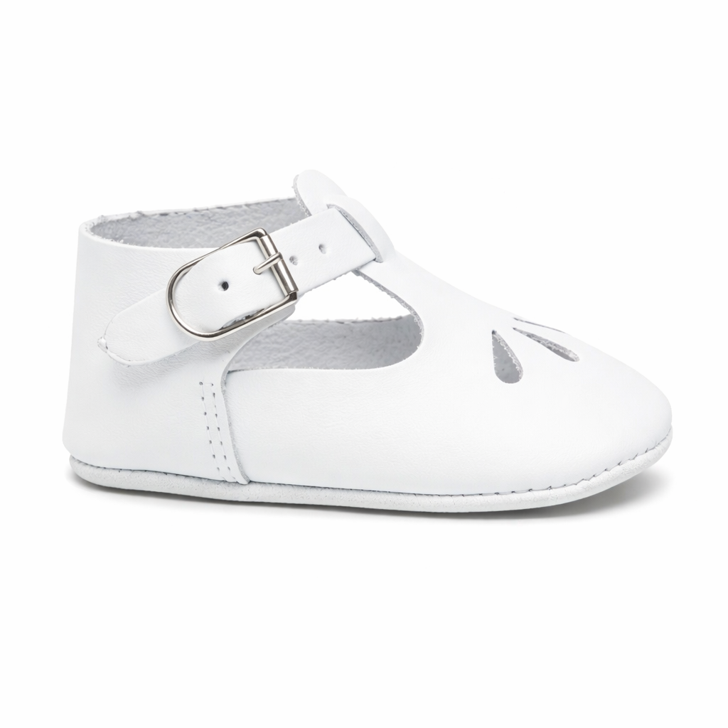 Scarpe primi passi per neonata Tartine et Chocolat bianche con chiusura laterale con fibbia CC80011 01 TArtine & Chocolat KIDS