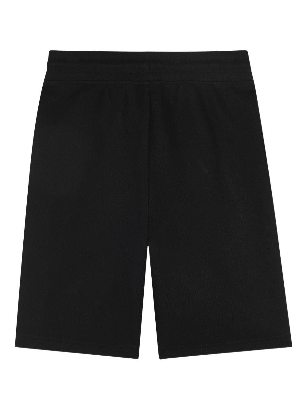 Shorts per bambino Boss Kids nero con dettgali a righe J52932 09B BOSS KIDS