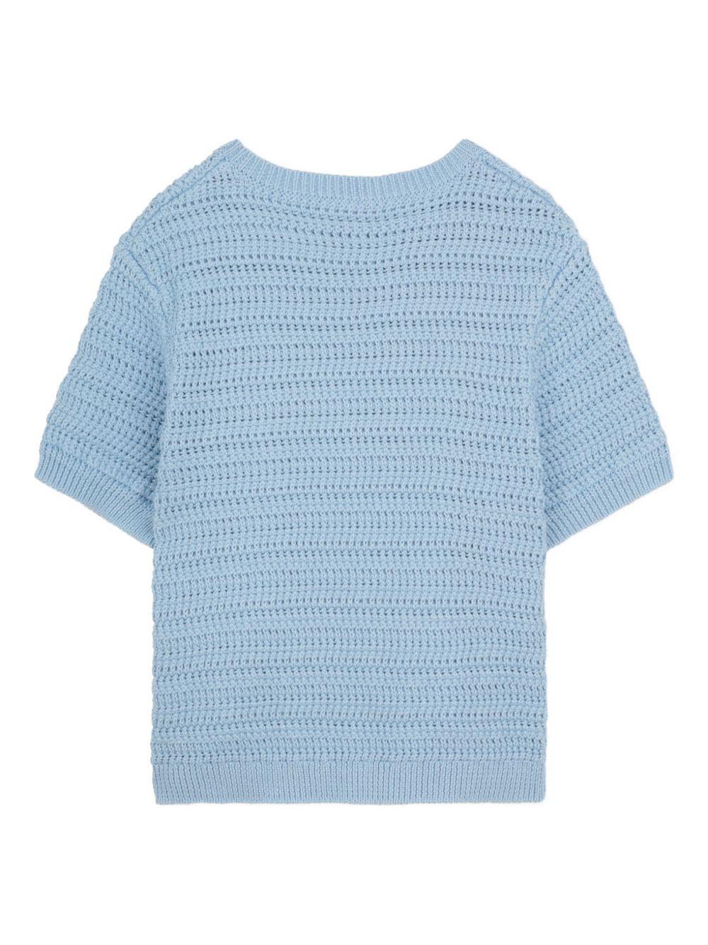 Maglione per bambina Chloé Kids azzurro con lavorazione a uncinetto C21225 80J CHLOE' KIDS