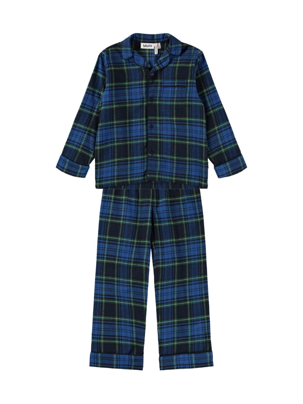 Pigiama Lex per bambino Molo blu con motivo a quadri 6W25R504 5979 MOLO