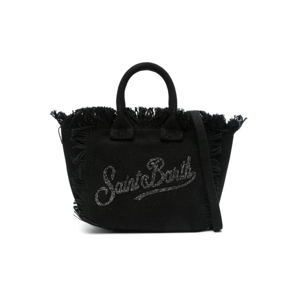 Borsa Vanity Mini MC2 Saint Barth nera con logo impreziosito da strass VAMI001 02563L MC2 ST. BARTH KIDS