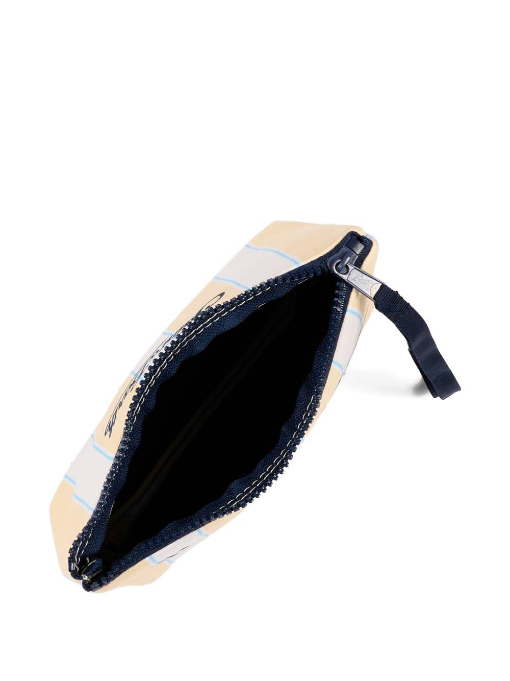Pochette Aline MC2 Saint Barth gialla con design a righe ALIN001 03279L MC2 ST. BARTH KIDS
