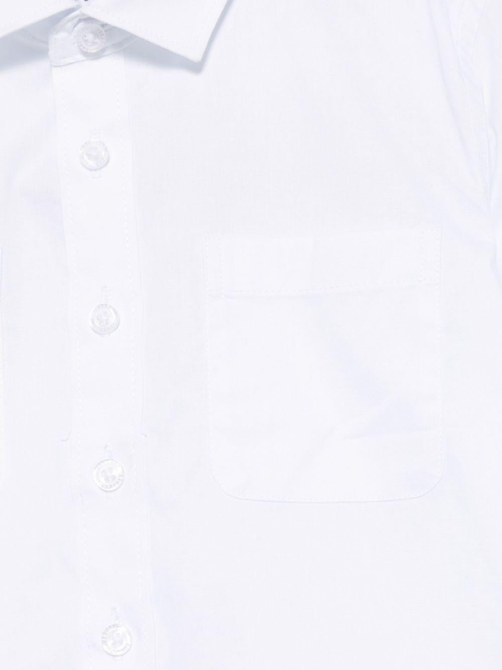 T-shirt per bambino Trussardi Junior bianco con stampa logo sul retro e targhetta TBP25050CA WHITE TRUSSARDI JUNIOR