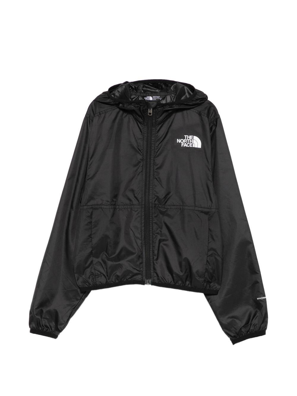 Giacca a vento Cyclone per bambina The North Face Kids nera con logo sul davanti NF0A8ANN JK31 THE NORTH FACE KIDS