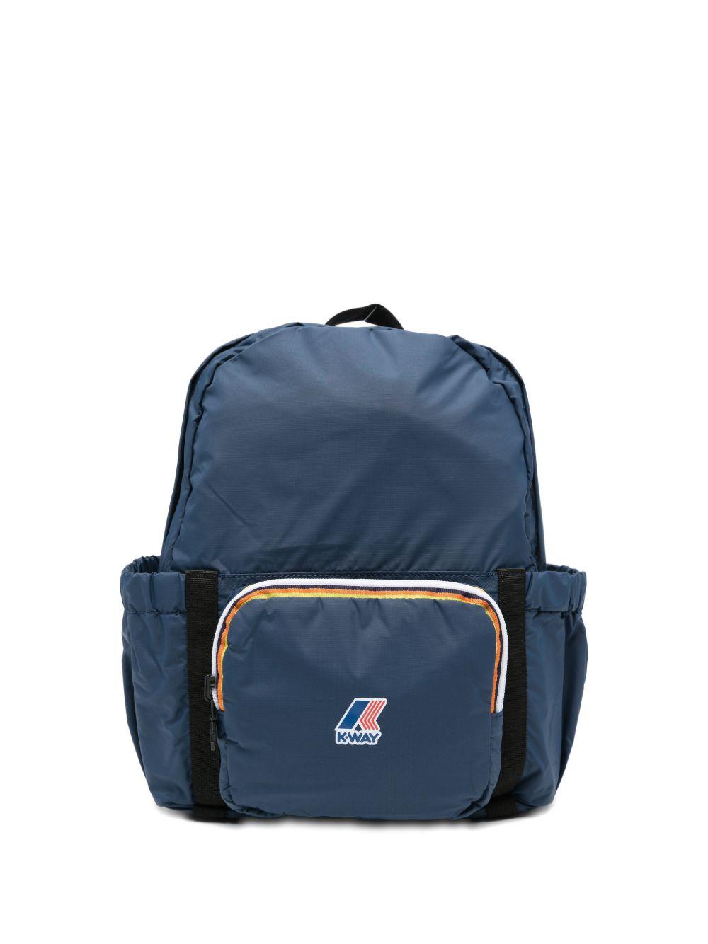 Zaino per bambini Le Vrai K-Way Kids blu navy con zip e patta con logo K81421W B67 K-WAY KIDS