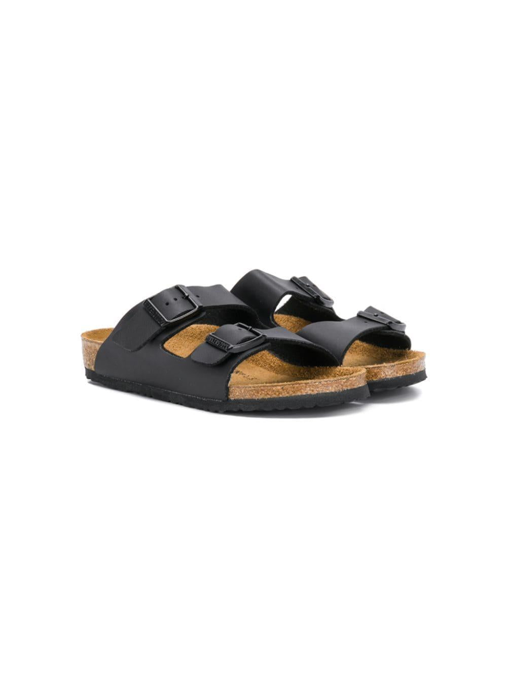 Ciabatte per bambini Birkenstock Kids nero con fibbia 555123 BLACK BIRKENSTOCK KIDS
