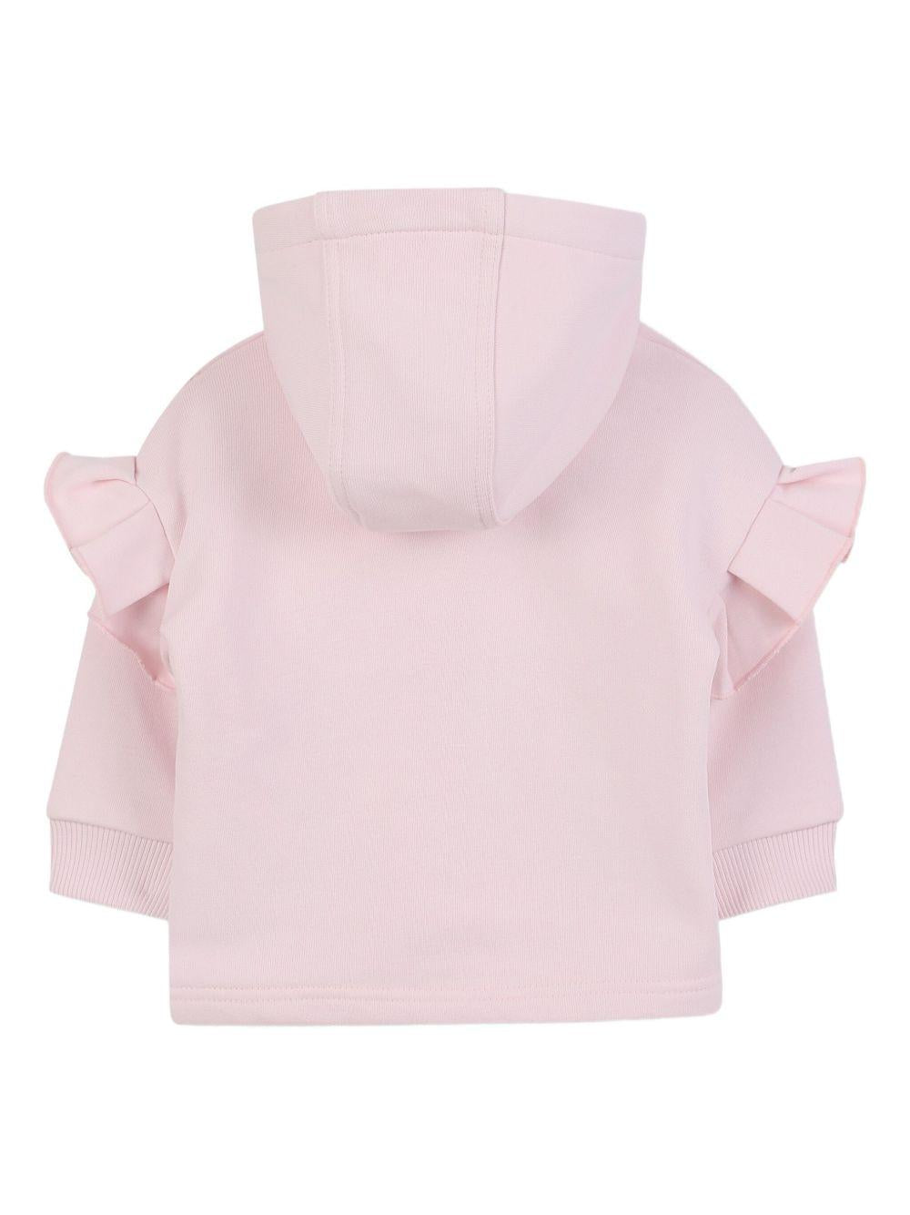 Felpa per neonata Givenchy Kids rosa con dettaglio logo H30898 44Z GIVENCHY KIDS