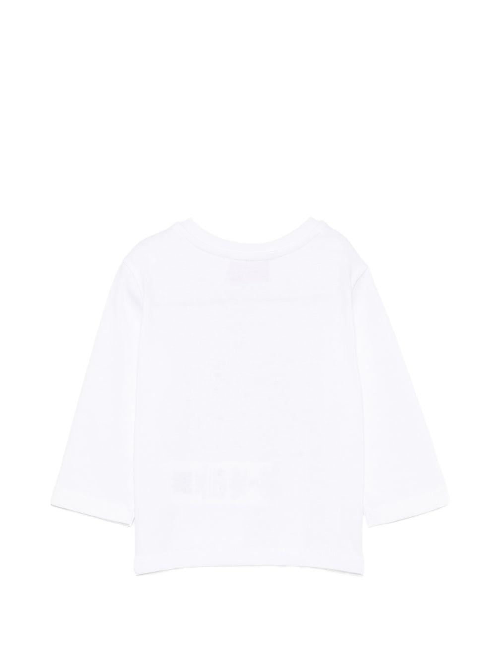 T-shirt per neonata Emilio Pucci Kids bianca con patch logo PZ8000 Z3672 100RS EMILIO PUCCI KIDS