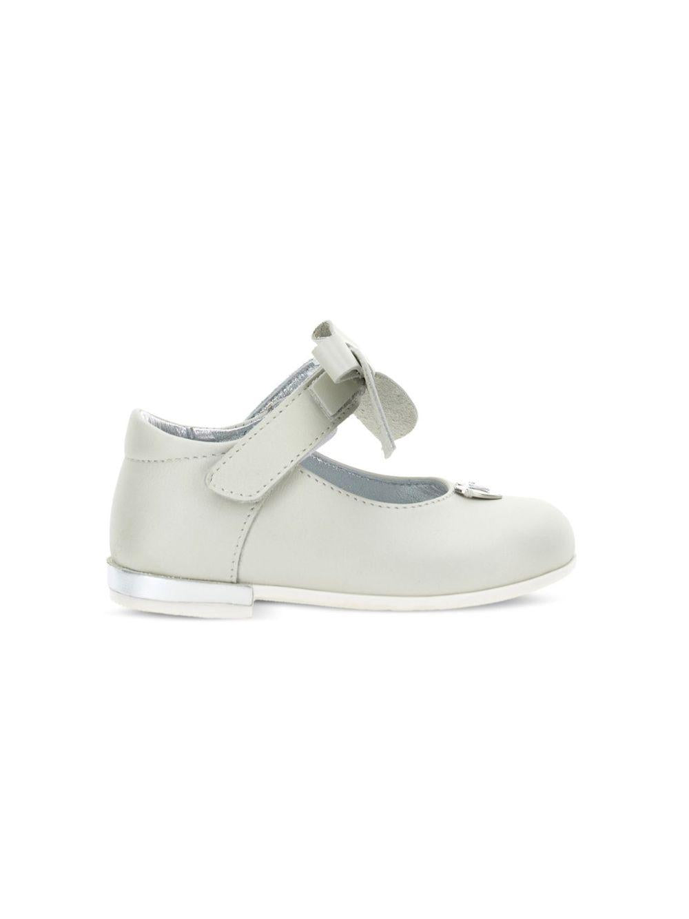 Ballerine per bambina Monnalisa Kids bianche con applicazione fiocco 83H000 8777 0001 MONNALISA KIDS