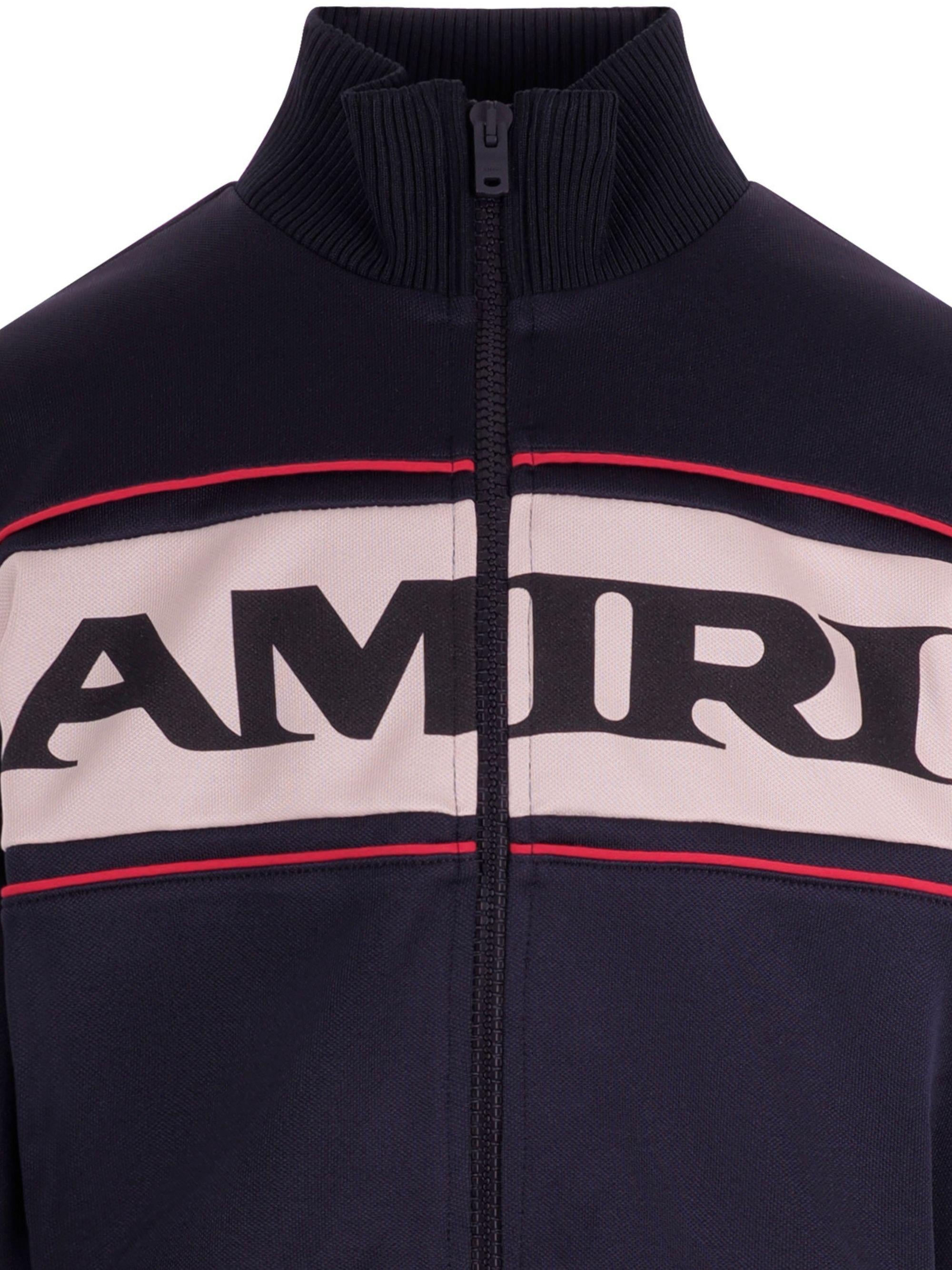 Felpa per bambino Amiri Kids blu con logo sul davanti ACOUJA1001 508 AMIRI KIDS