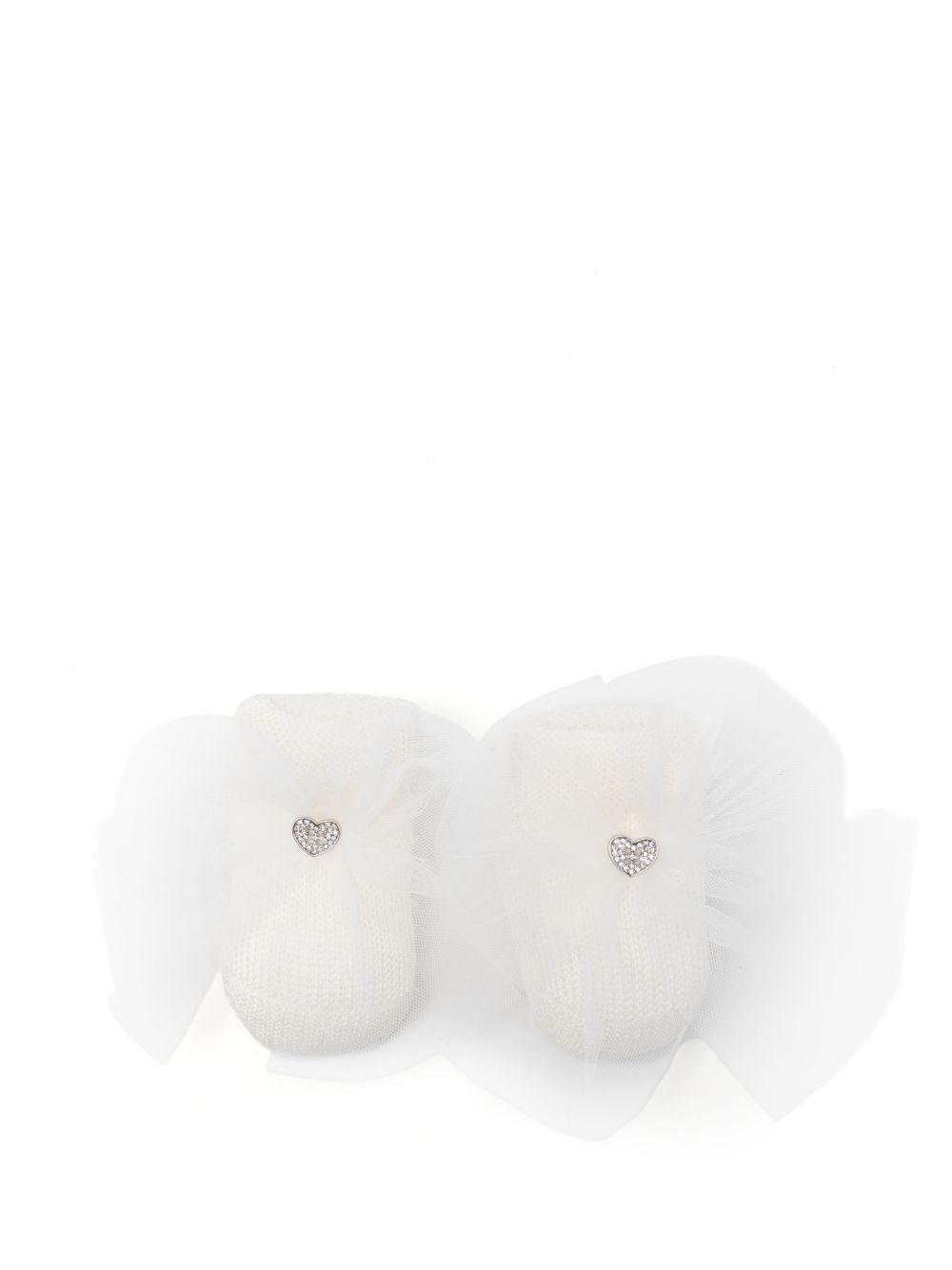 Scarpe primi passi per neonata Monnalisa bianco con fiocco 35G004 7049 0001 MONNALISA KIDS