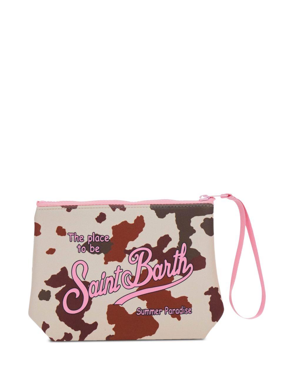 Pochette Aline MC2 Saint Barth beige con stampa animalier ALIN001 00274L MC2 ST. BARTH KIDS