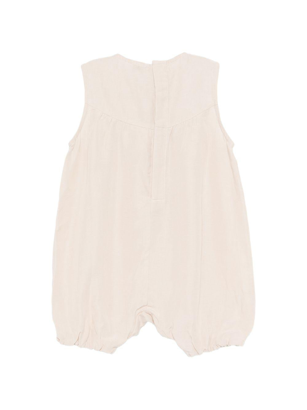 Tutina per neonata Donsje beige con ricamo uccellino sul davanti 3045301 00013 DONSJE