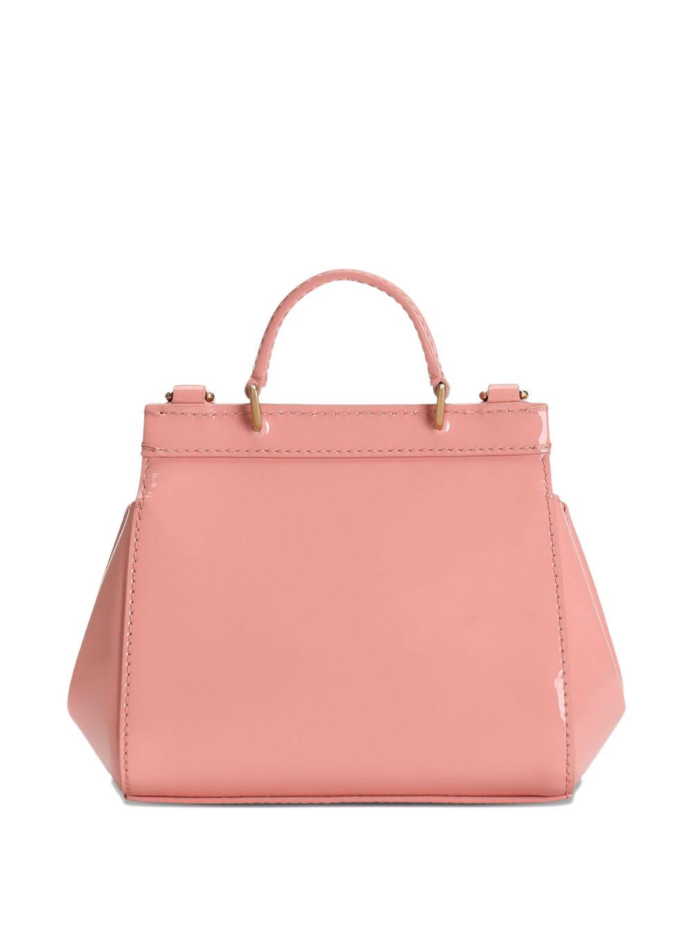 Borsa Sicily mini per bambina Dolce & Gabbana Kids rosa con finitura lucida EB0003 A1067 88438 DOLCE & GABBANA KIDS