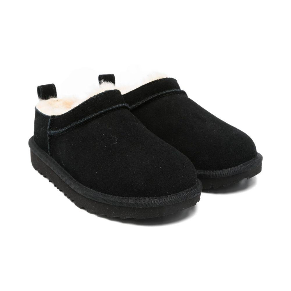 Ciabatte per bambina UGG Kids nere con fodera in pelliccia cruelty-free 1174410K BLK UGG