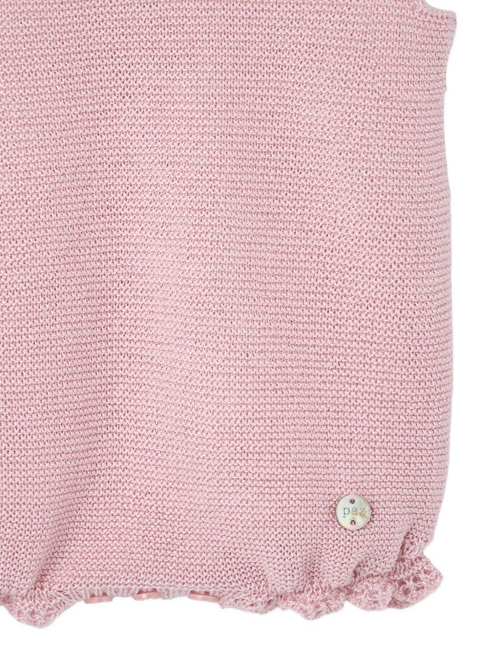 Body per neonata Paz Rodriguez rosa con bordo in pizzo 022-123257 37 PaZ RODRIGUEZ KIDS