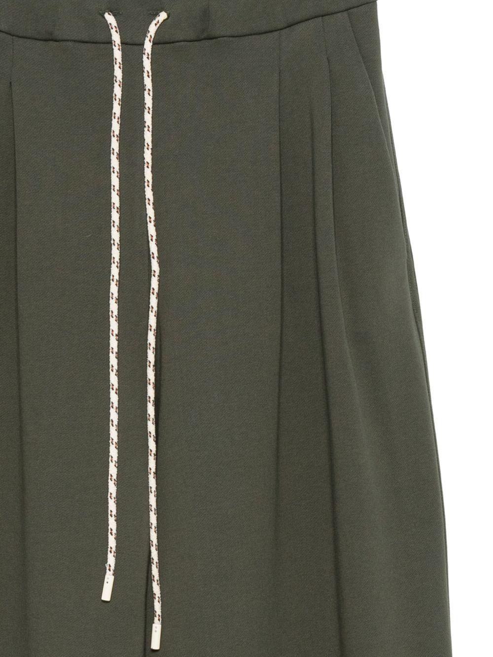 Pantaloni per donna Alysi verdi con dettagli plissettati 165163 A5211 MILIT ALYSI