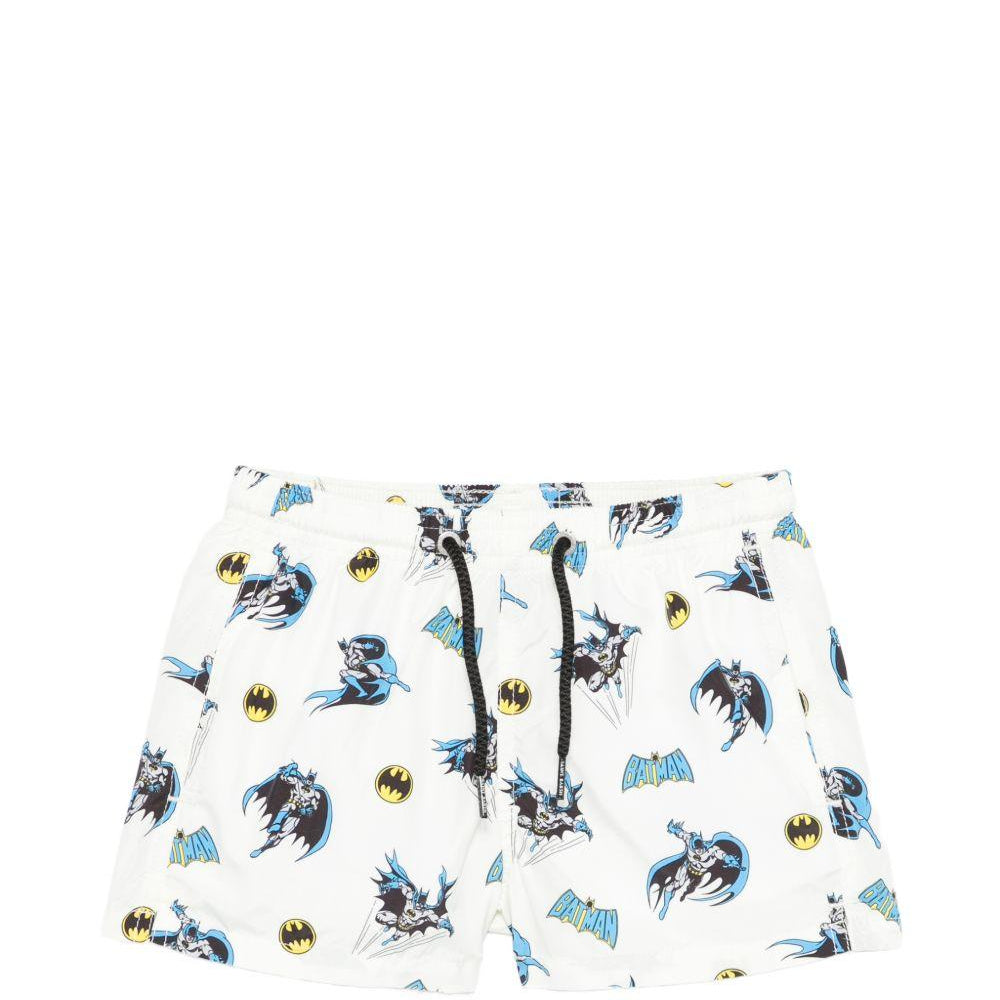 Costume da bagno per bambino MC2 Saint Barth Kids x Bat-Man bianco JEA0004 03753L MC2 ST. BARTH KIDS