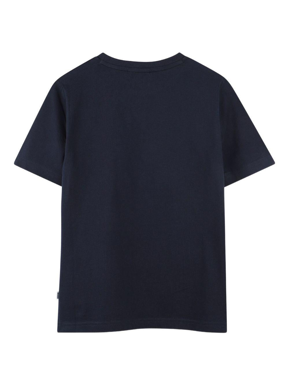 Set di due t-shirt per bambino Boss Kids bianco e blu con logo J52680 V41 BOSS KIDS