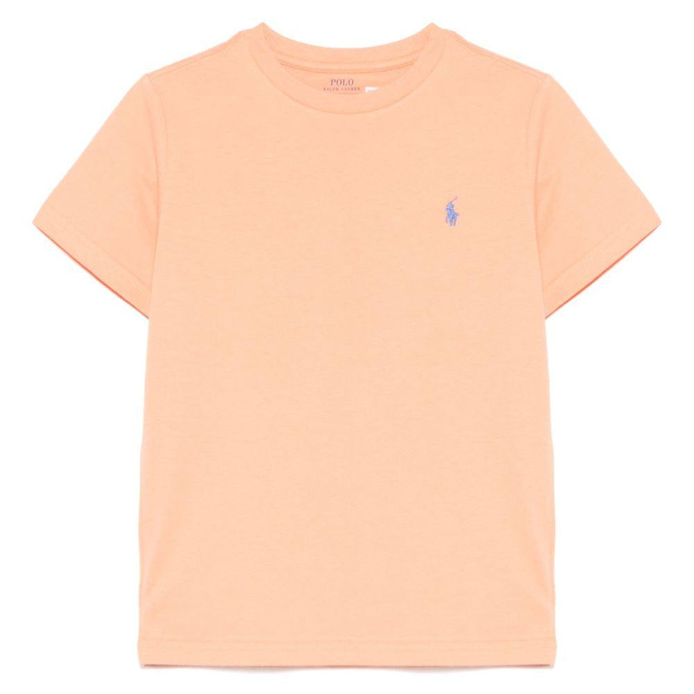 T-shirt per bambini Polo Ralph Lauren Kids arancione con ricamo sul petto 322832904 510 Ralph Lauren kids