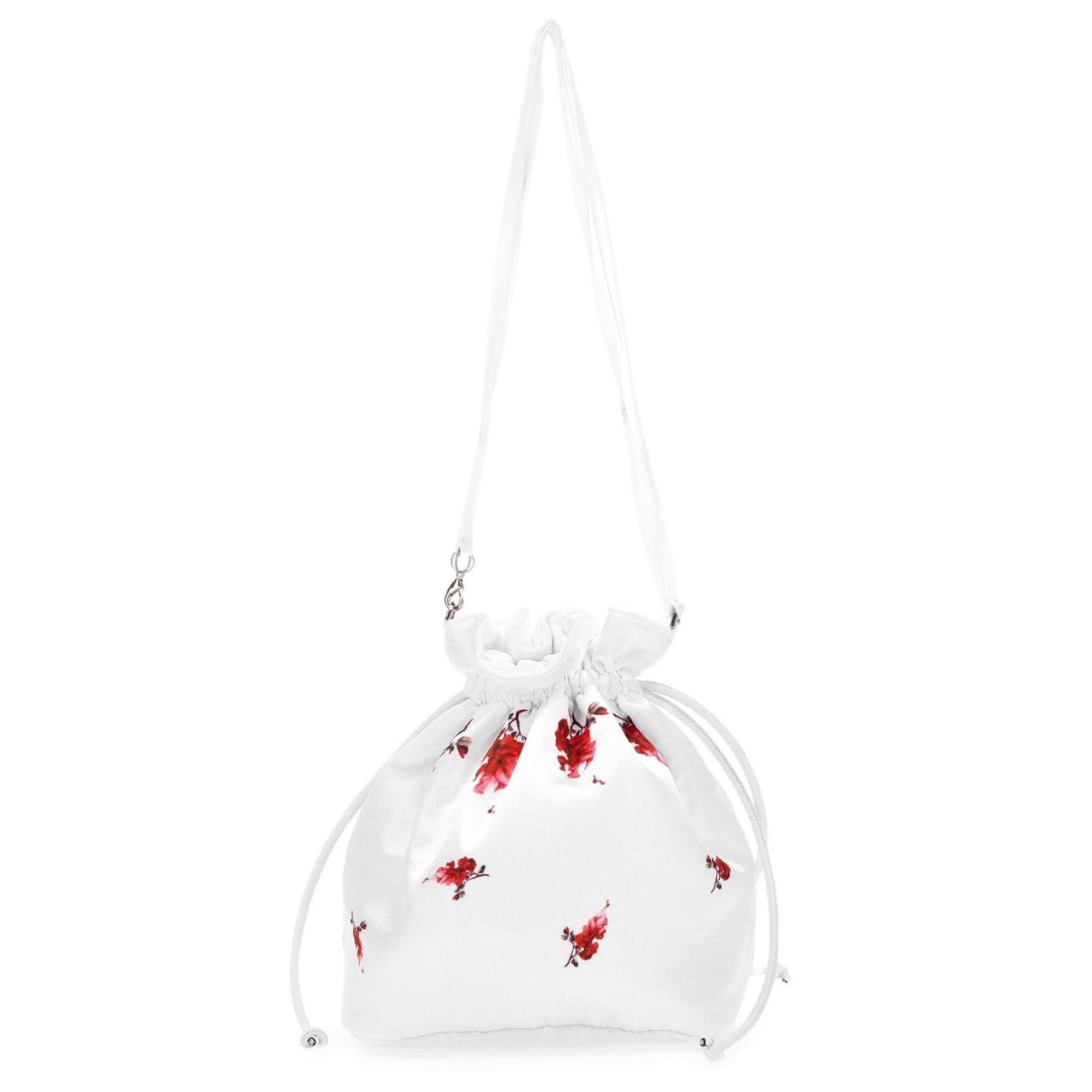 Borsa per bambina Monnalisa bianca con stampa a fiori 79G001 7066 0001 MONNALISA KIDS