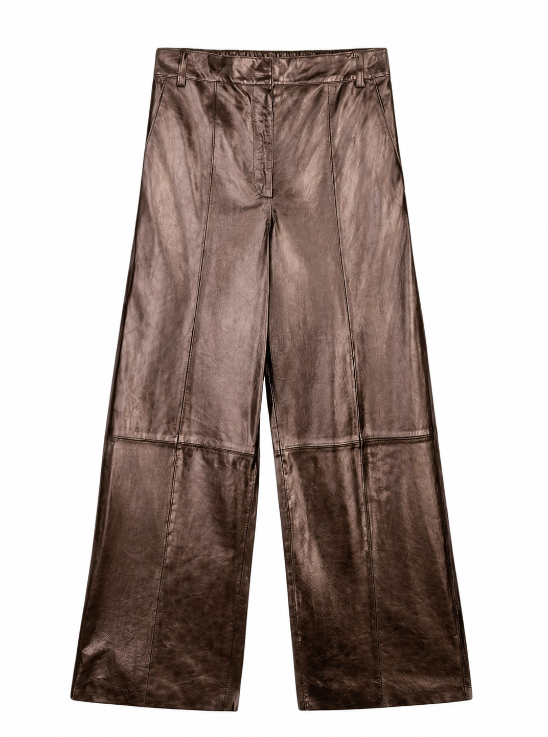 Pantaloni per donna Alysi marroni con effetto metallizzato 216107 P6060 CHOCO ALYSI