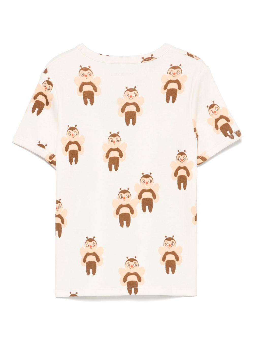 T-shirt per bambini Mini Rodini beige con stampa grafica 2562013911 OFF-WHITE MINI RODINI