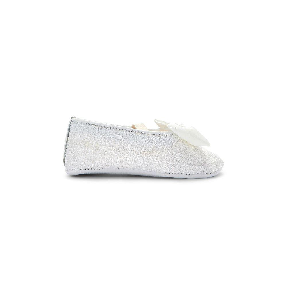 Ballerine per neonata BabyWalker bianco con glitter con fiocco PB1645 WHITE BABYWALKER KIDS