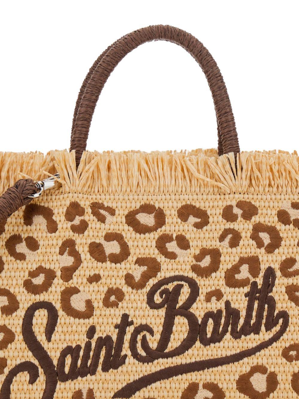 Borsa Colette MC2 Saint Barth beige con stampa animalier COL0017 00349L MC2 ST. BARTH KIDS