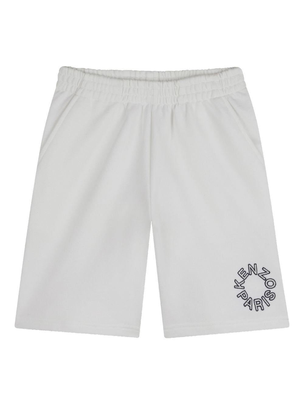 Shorts per bambino Kenzo Kids bianco con stampa logo K61696 117 KENZO KIDS