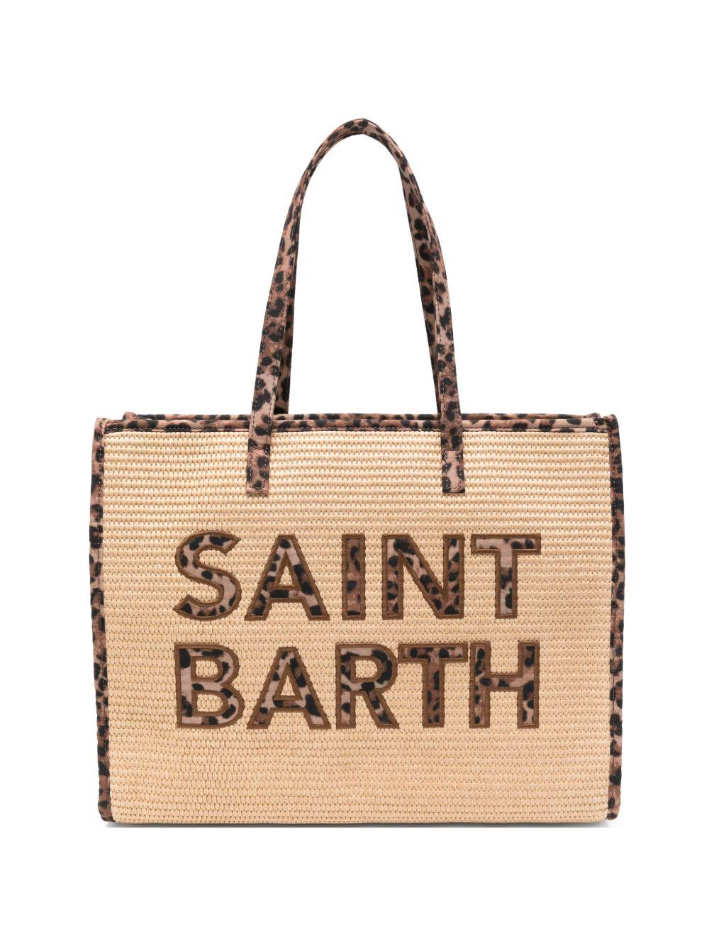Borsa Vivian MC2 Saint barth beige con patch logo leopardato VIV0007 00369L MC2 ST. BARTH KIDS