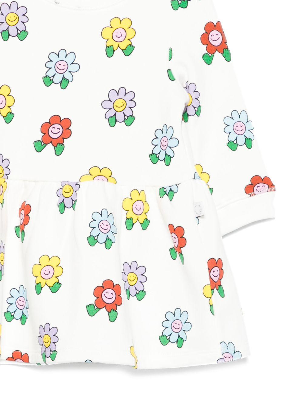 Abito per neonata Stella McCartney Kids bianco a fiori TX1040 Z3208 101MC STELLA McCARTNEY KIDS