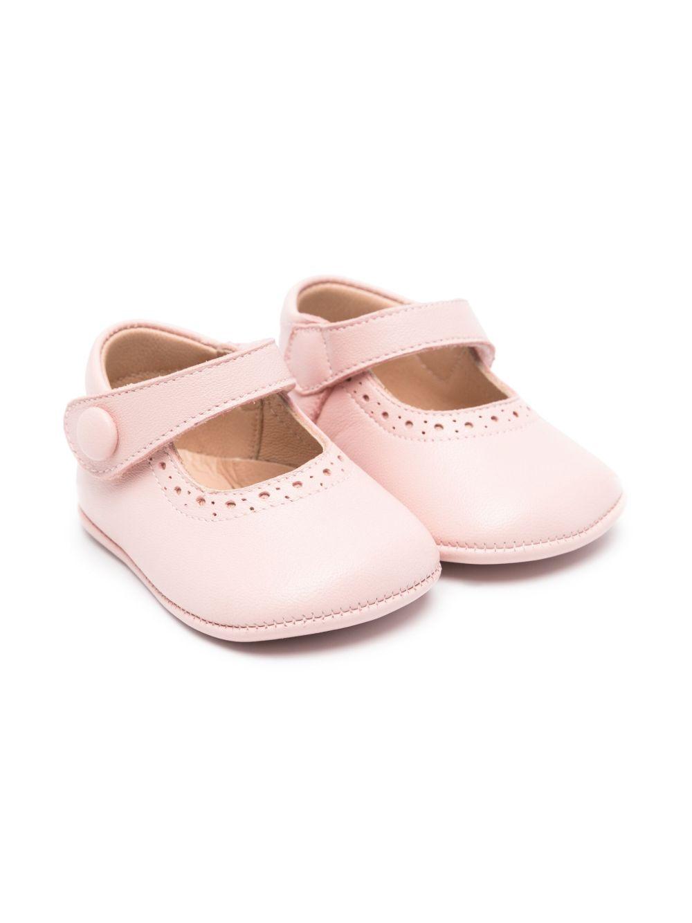 Scarpe primi passi per neonata Eli1957 rosa con soletta in pelle con logo 0350AL ROSPALE Eli Kids