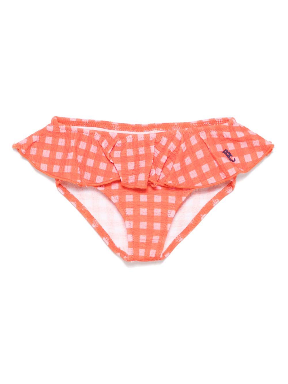 Costume da bagno per neonata Bobo Choses arancione con ruches B125AB099 851 BOBO CHOSES