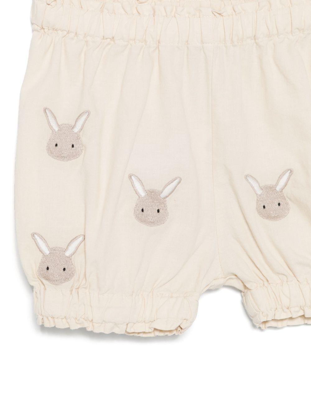 Pantaloncini per neonato Donsje Carson beige con ricamo all-over 3029802 00003 DONSJE