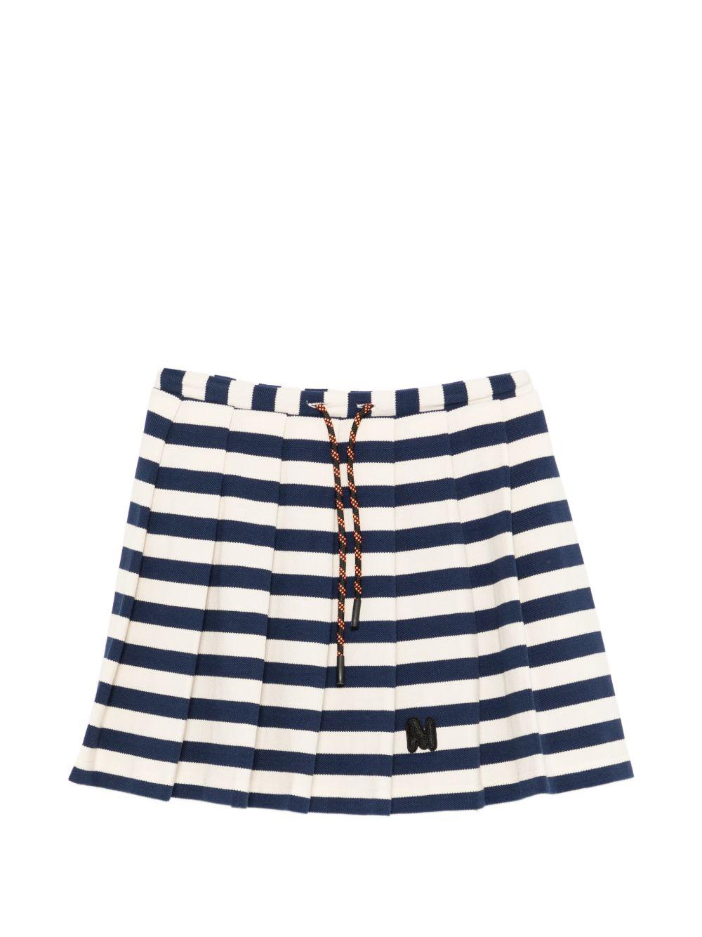 Gonna per bambina MSGM Kids blu e beige a righe S6MSJGSK185 MS072 MSGM KIDS