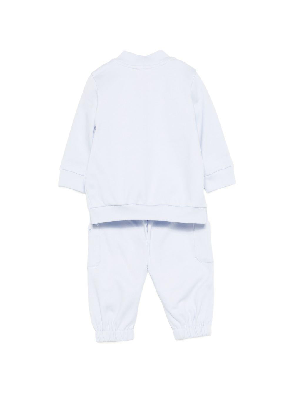 Set giacca, t-shirt e pantaloni per neonato Givenchy Kids azzurro con logo ricamato H31263 771 GIVENCHY KIDS