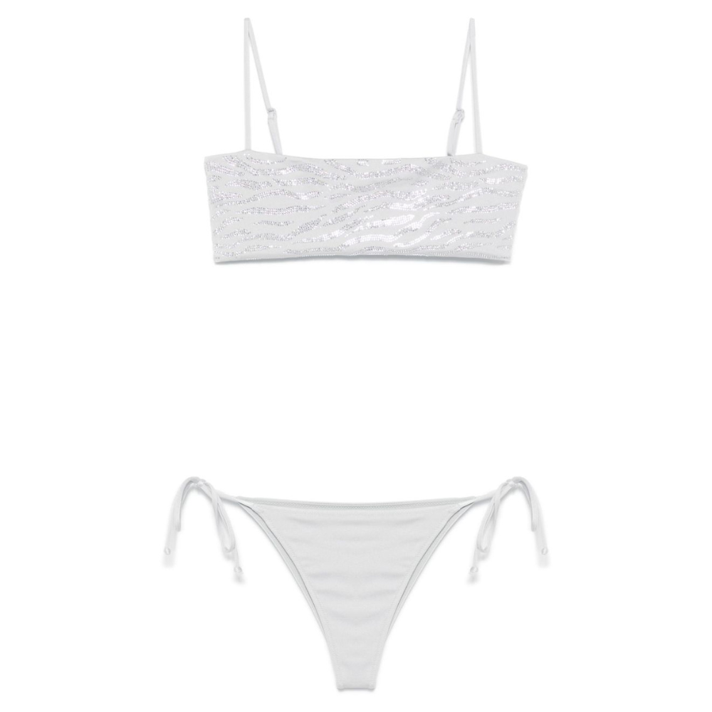 Bikini per donna MC2 Saint Barth grigio con dettaglio glitterato P25MC2MRL0001 00348H MC2 ST. BARTH