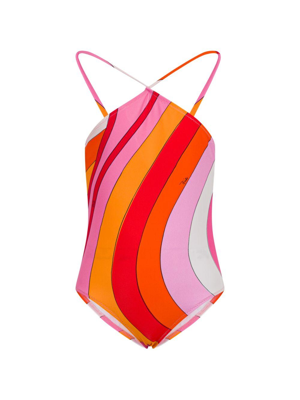 Costume intero per bambina Emilio Pucci Junior multicolore con stampa all-over PYCA79 Z3748 50EAR EMILIO PUCCI KIDS
