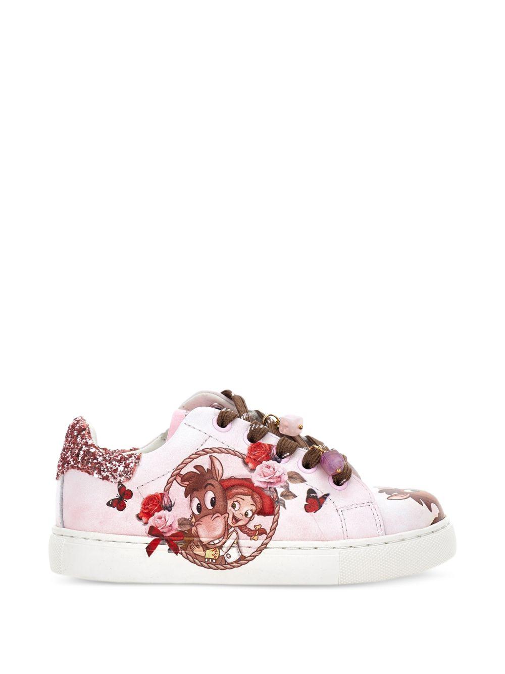 Sneakers per bambina Monnalisa Kids rosa con stampa grafica Toy Story 8CH003 8771 094F MONNALISA KIDS