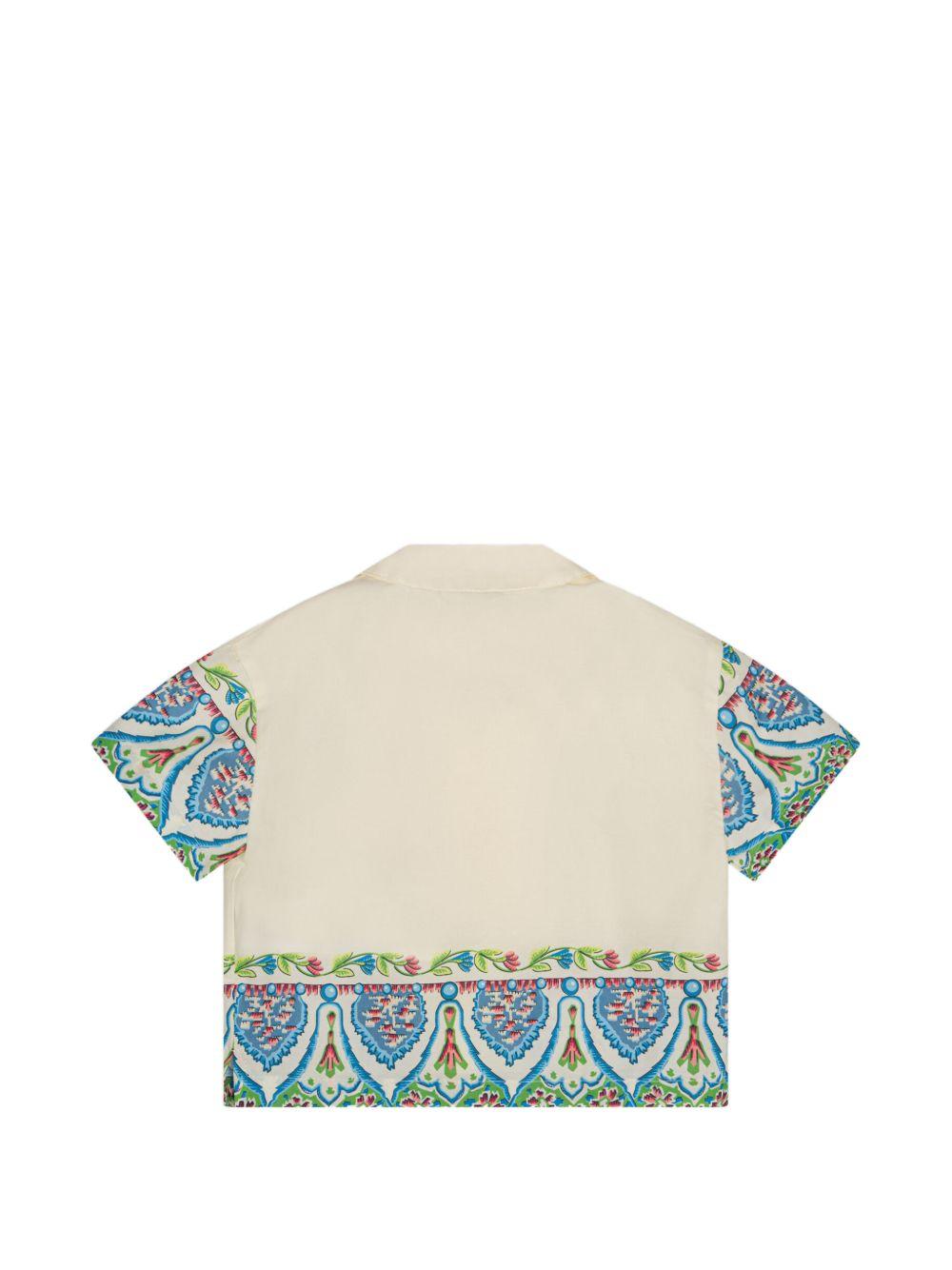 Camicia per neonato Etro Kids bianca con stampa floreale GY5520 P0601 106MC ETRO KIDS