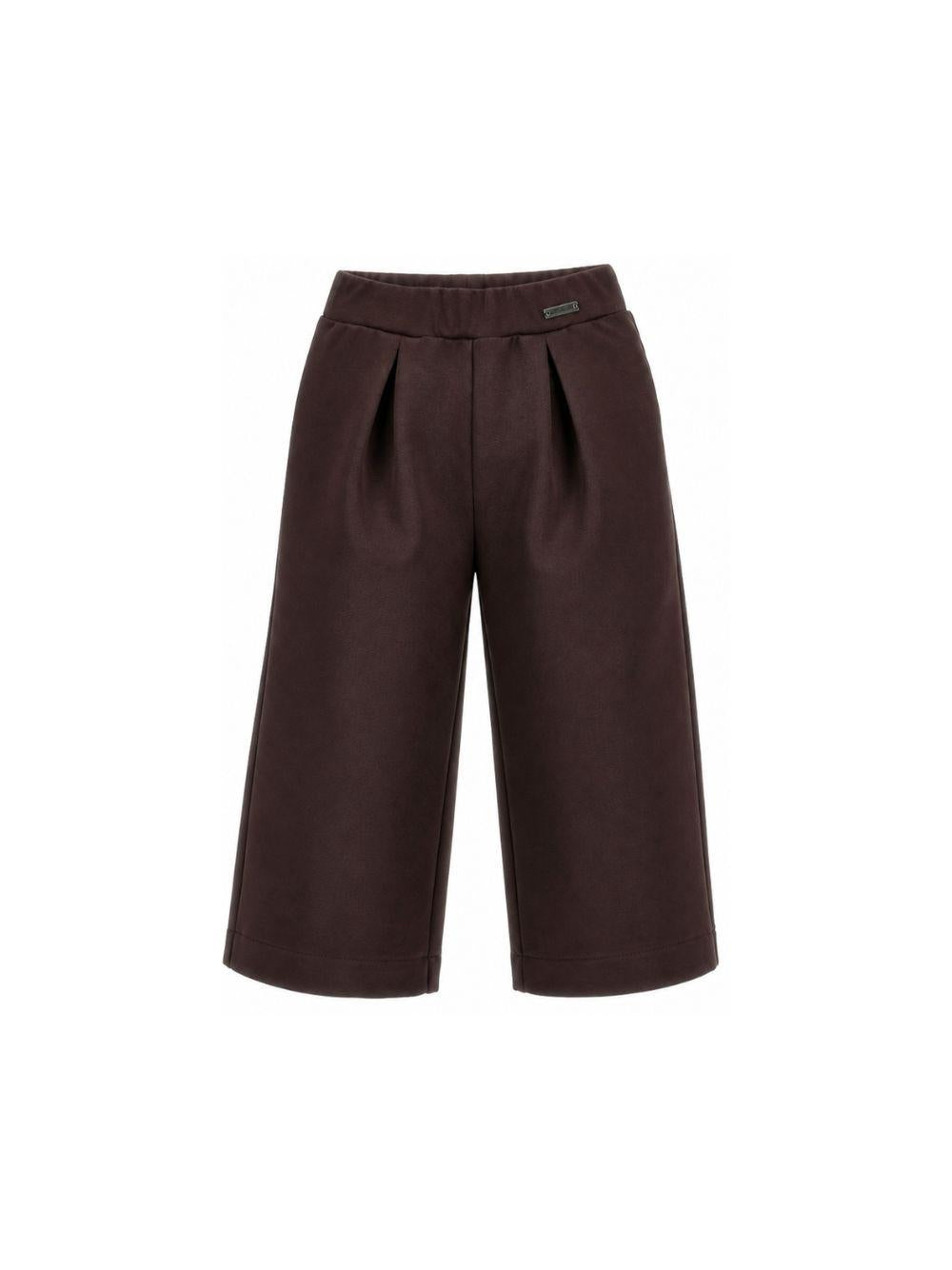 Pantaloni per bambina Monnalisa Kids marrone con pieghe 17H401 8300 0006 MONNALISA KIDS