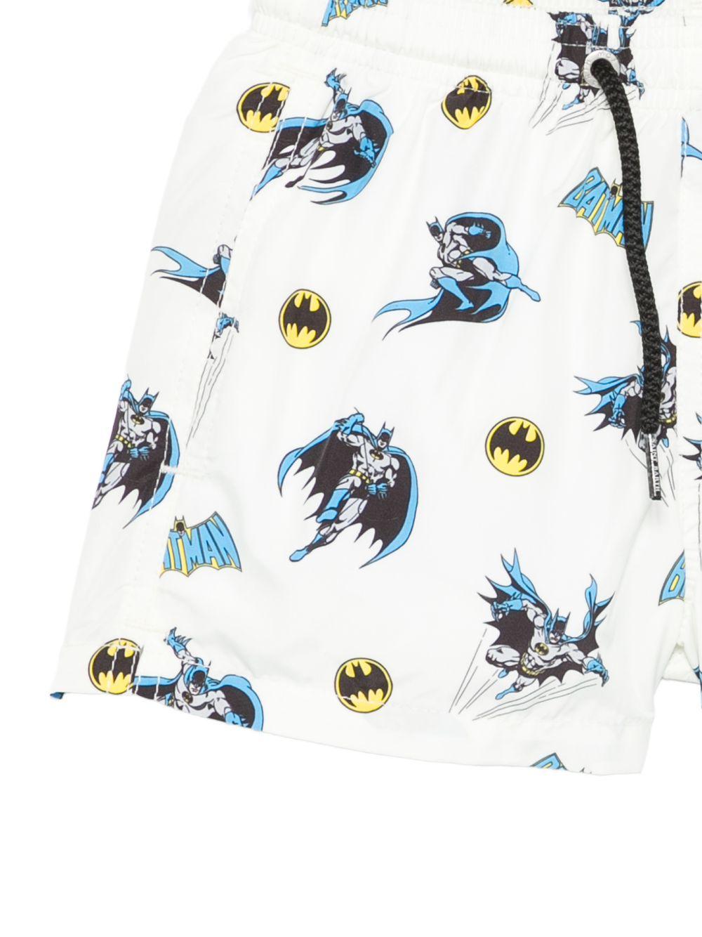 Costume da bagno per bambino MC2 Saint Barth Kids x Bat-Man bianco JEA0004 03753L MC2 ST. BARTH KIDS